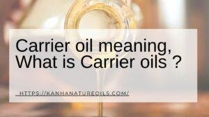 Carrier oil meaning